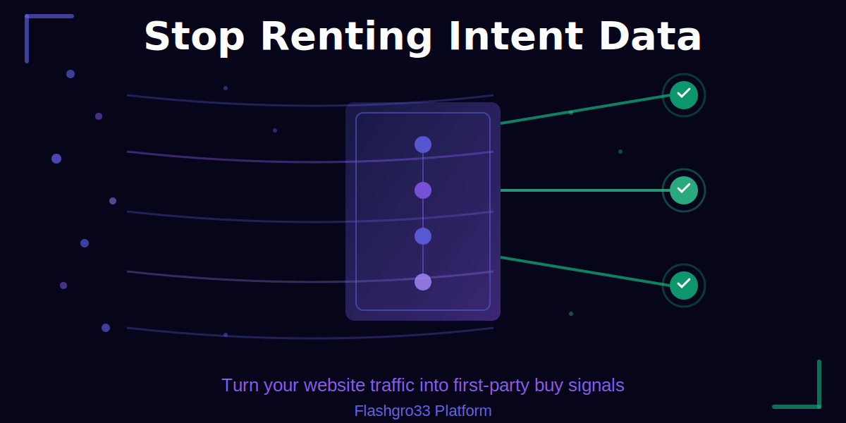 Stop Renting Intent Data: How Flashgro33 Turns Your Website Into a First-Party Buy Signal Engine