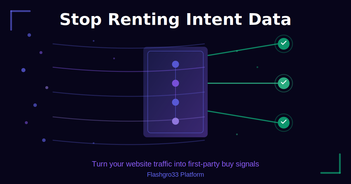 Stop Renting Intent Data: How Flashgro33 Turns Your Website Into a First-Party Buy Signal Engine